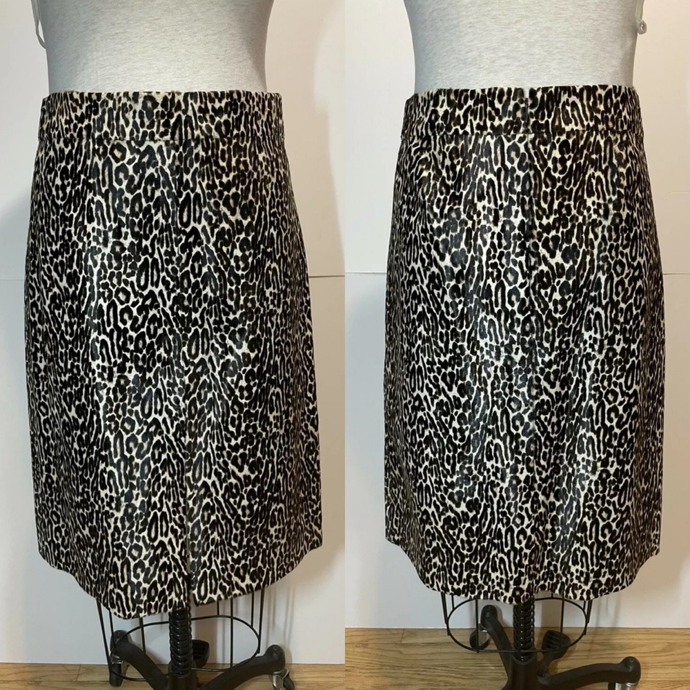 NWT J CREW Collection Calf Hair Leather Slight A Line  Skirt Sz 6 03983 RARE!